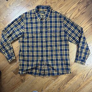 COPY - Orvis Shirt Adult Large Button Down Wool Blend Twill Plaid Active Fit Go…